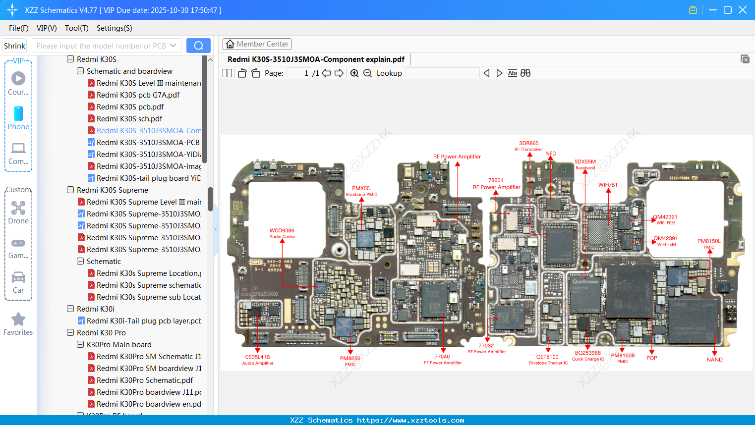 Xiaomi Redmi K30S-3510J3SMOA-Component Explain